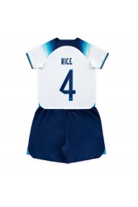 Engeland Declan Rice #4 Babytruitje Thuis tenue Kind WK 2022 Korte Mouw (+ Korte broeken)